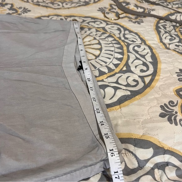 Eileen Fisher Gray Linen Viscose Side Zip Flat Front Wide Leg Pants Size 12 - Picture 5 of 8